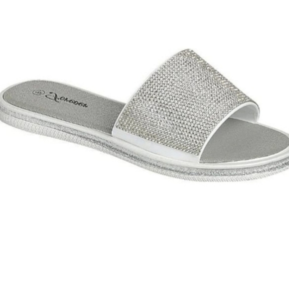 Silver Rhinestone Slides - Picture 1 of 1